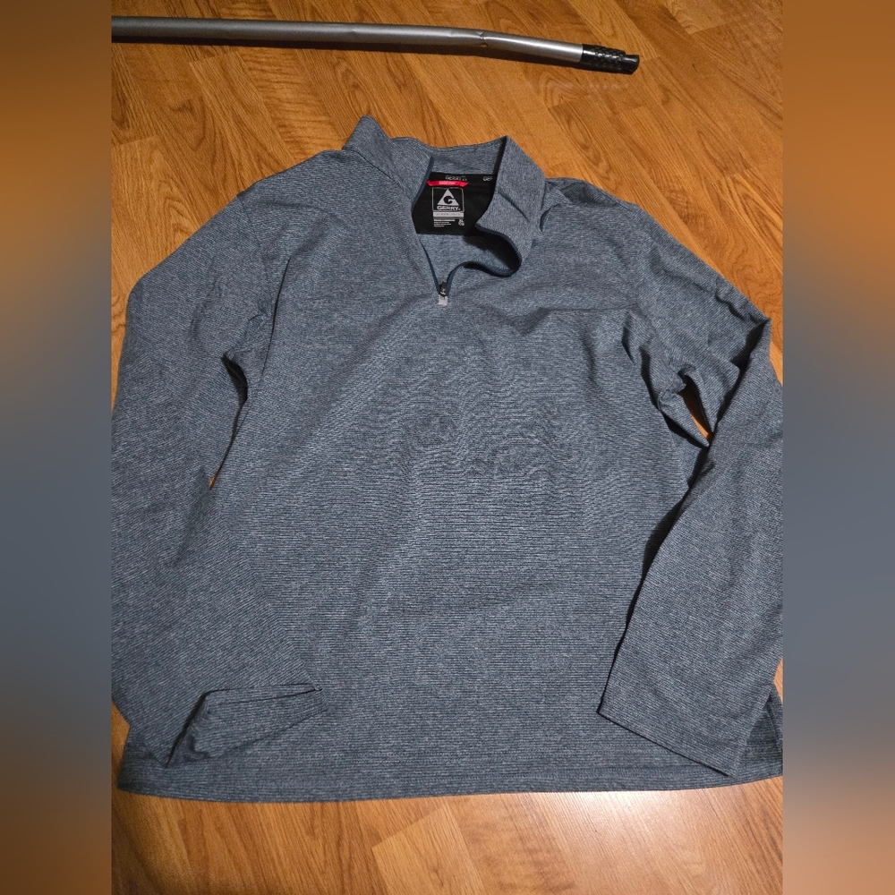 Men's Gray 1/4 Zip Pull Over Shirt NWOT